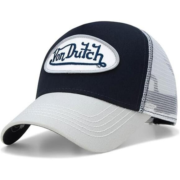 Unisex trucker hat snapback baseball cap mesh back curved brim adjustable white - Picture 8 of 8